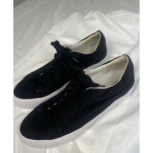 Madewell Sidewalk Low Top Sneakers Black Suede Shoes Womens Size 8‎ Mens 6.5